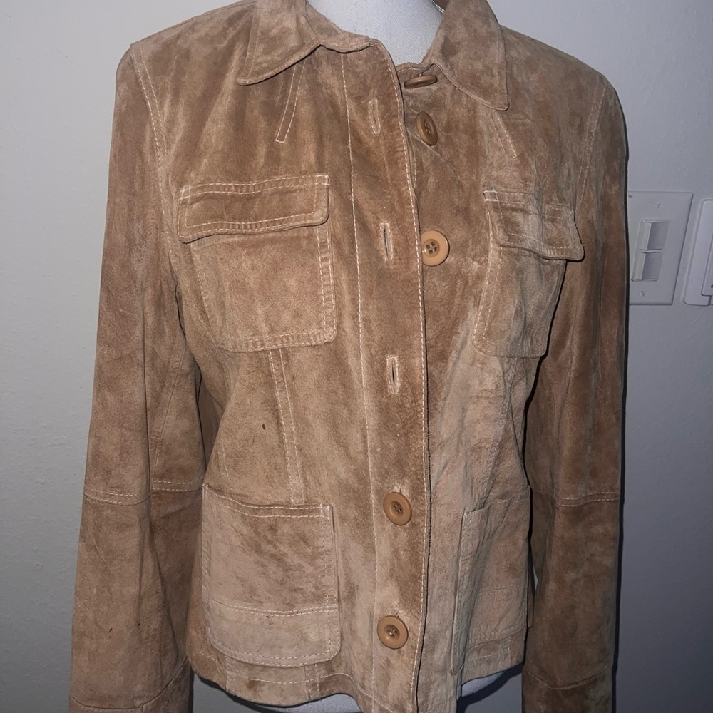 Tan Leather Vintage Women's Jacket